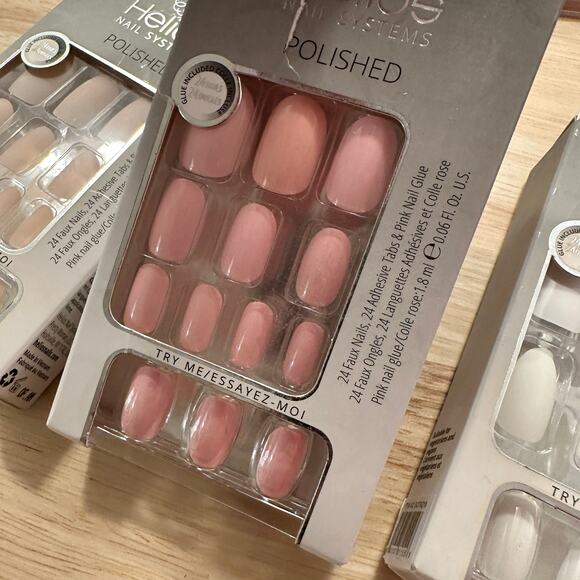 NEW Polished Acrylic Nails + French Manicure Nail Set – NIB SET of 4 - Picture 3 of 10